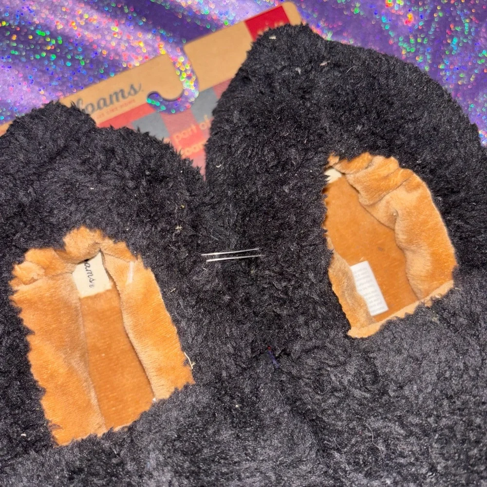 Kids Dearforms Black Bear Slippers
